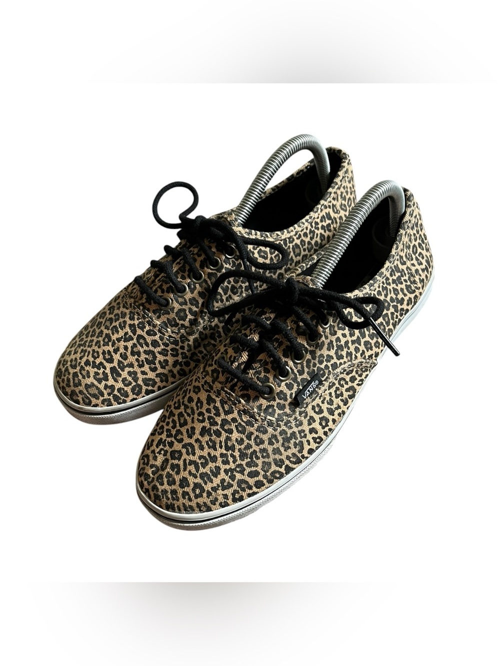 Vans Authentic Lo Pro Womens 10 Mens 8.5 Low Top Leopard Print Sneakers